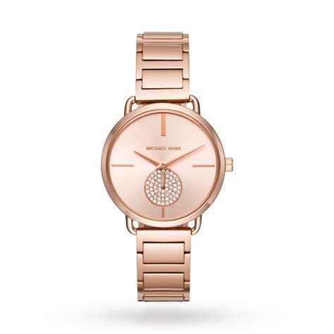 michael kors portia rose gold tone ladies watch|rose gold mk watch cheap.